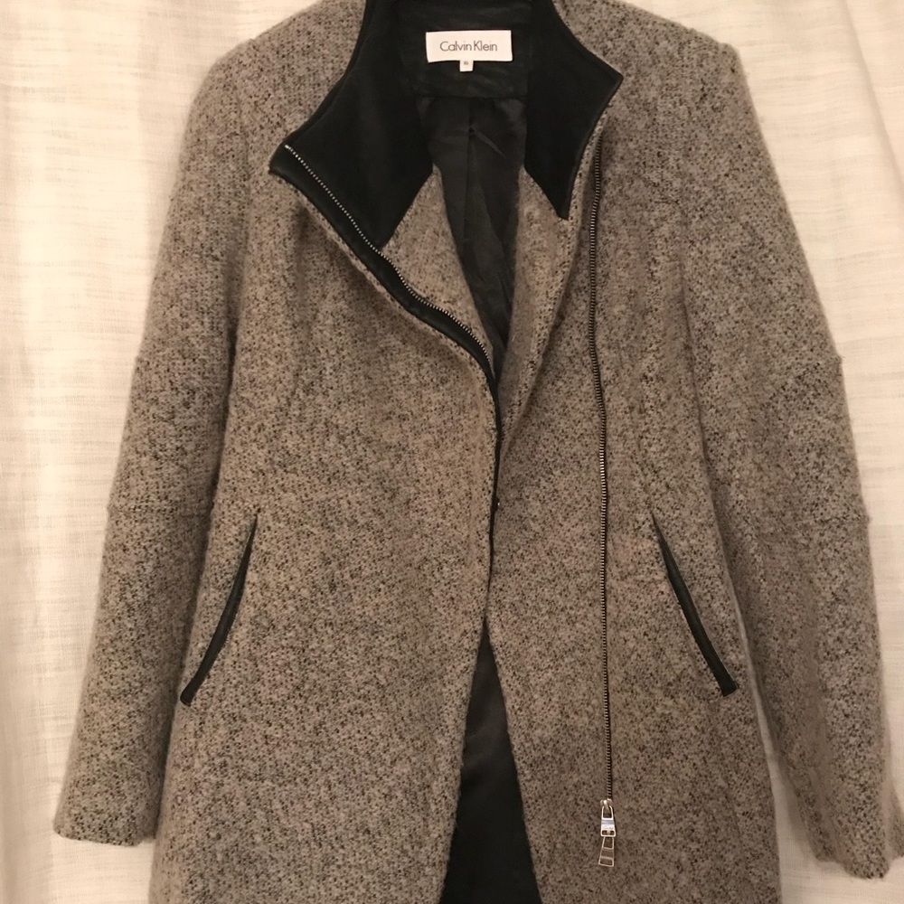 Calvin Klein Asymmetrical zip coat